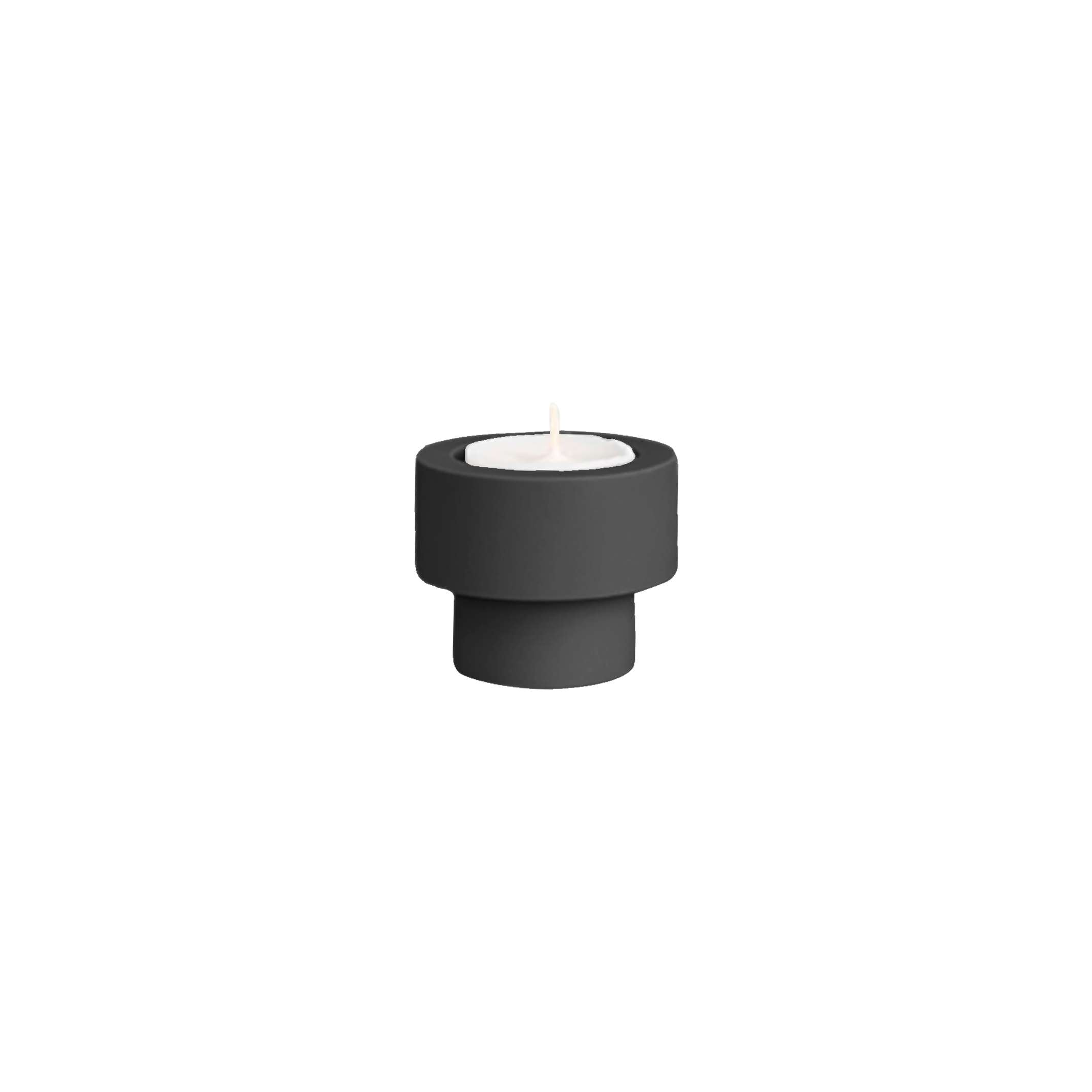 PORTER GREEN – PORTA CANDELA FLIPP-S IN SILICONE - Smoke